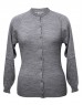 Women pure wool sweater light weight grey
